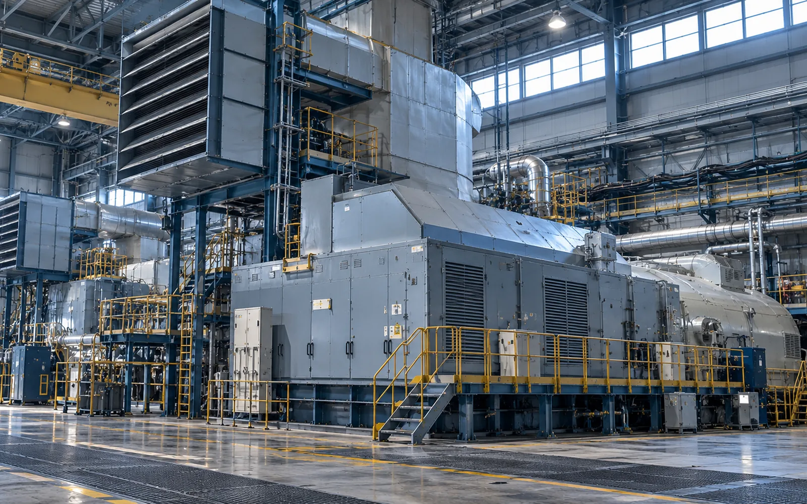 Газотурбинная установка в машинном зале